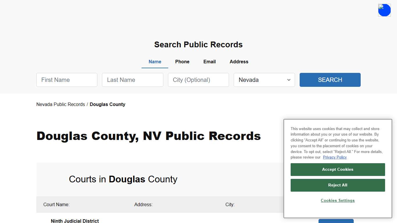 Douglas County, NV Public Court, Arrest and Inmate Records - ThePublicIndex