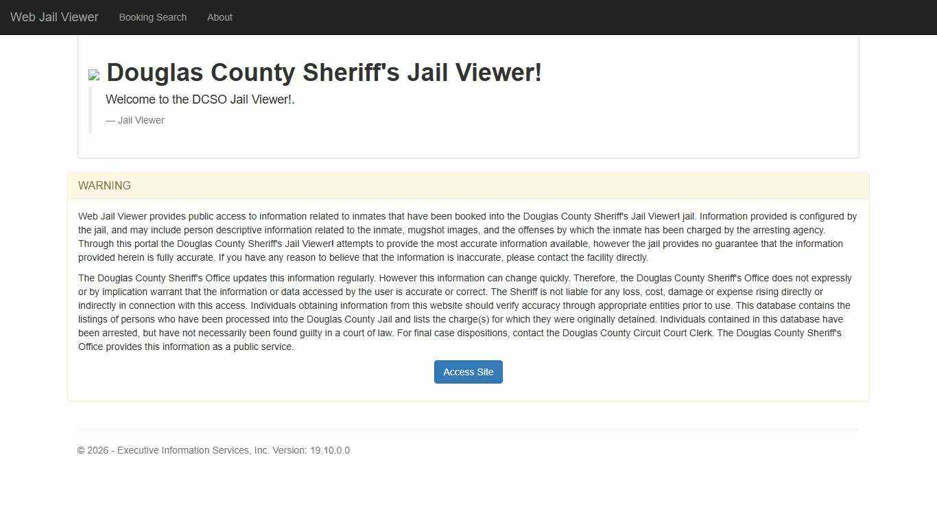 Home Page - Web Jail Viewer